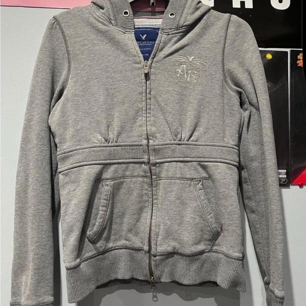 Gray Zip-Up Hoodie